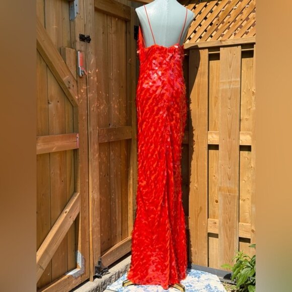 🆕 MISHA COLLECTION 🧿 NWOT Red Sapphire Sequins Maxi Dress, Sz L US 8 - Picture 7 of 13